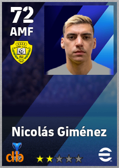 Nicolás Giménez — AMF, OVR 72, MAX 72