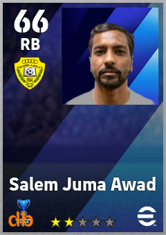 Salem Juma Awad — RB, OVR 66, MAX 66
