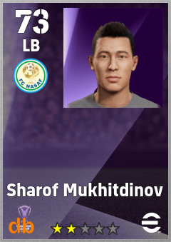 Sharof Mukhitdinov — LB, OVR 73, MAX 73