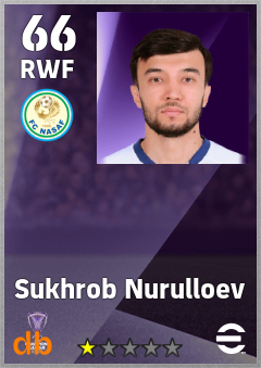 Sukhrob Nurulloev — RWF, OVR 66, MAX 66