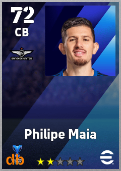 Philipe Maia — CB, OVR 72, MAX 72