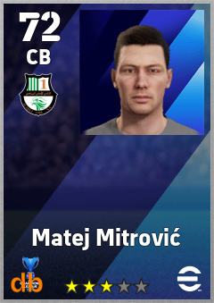Matej Mitrović — CB, OVR 72, MAX 72