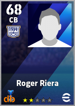 Roger Riera — CB, OVR 68, MAX 68