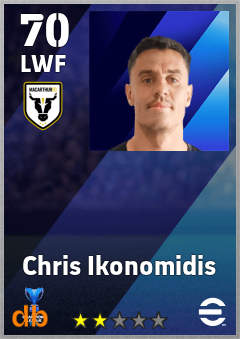 Chris Ikonomidis — LWF, OVR 70, MAX 70
