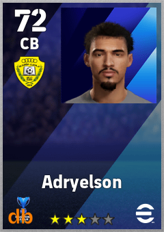 Adryelson — CB, OVR 72, MAX 72