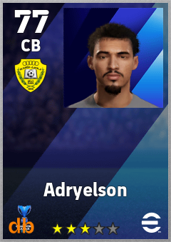 Adryelson — CB, OVR 77, MAX 77