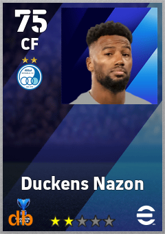 Duckens Nazon — CF, OVR 75, MAX 75