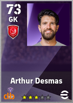 Arthur Desmas — GK, OVR 73, MAX 73