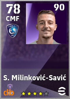 S. Milinković-Savić — CMF, OVR 78, MAX 90