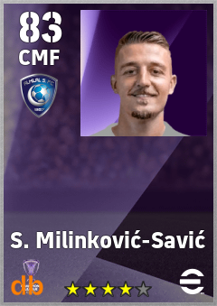 S. Milinković-Savić — CMF, OVR 83, MAX 90