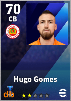 Hugo Gomes — CB, OVR 70, MAX 70