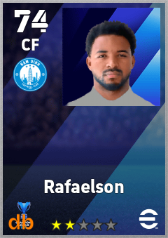 Rafaelson — CF, OVR 74, MAX 74