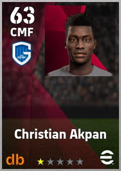 Christian Akpan — CMF, OVR 63, MAX 63