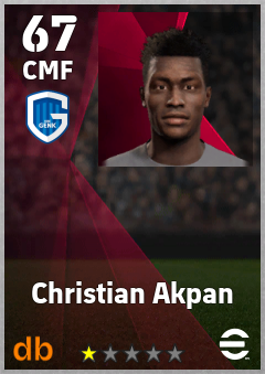 Christian Akpan — CMF, OVR 67, MAX 67