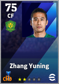 Zhang Yuning — CF, OVR 75, MAX 75
