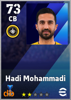 Hadi Mohammadi — CB, OVR 73, MAX 73