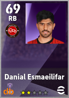 Danial Esmaeilifar — RB, OVR 69, MAX 69
