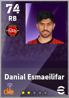 Danial Esmaeilifar — RB, OVR 74, MAX 74