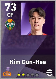 Kim Gun-Hee — CF, OVR 73, MAX 73