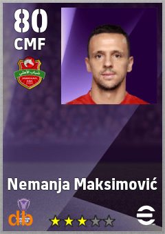 Nemanja Maksimović — CMF, OVR 80, MAX 80