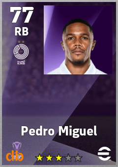 Pedro Miguel — RB, OVR 77, MAX 77