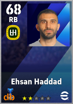 Ehsan Haddad — RB, OVR 68, MAX 68