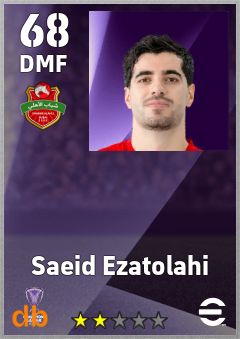 Saeid Ezatolahi — DMF, OVR 68, MAX 68