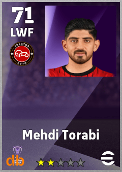 Mehdi Torabi — LWF, OVR 71, MAX 71