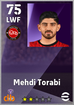 Mehdi Torabi — LWF, OVR 75, MAX 75