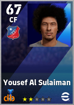 Yousef Al Sulaiman — CF, OVR 67, MAX 67