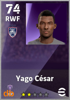 Yago César — RWF, OVR 74, MAX 74