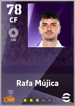 Rafa Mújica — CF, OVR 78, MAX 78