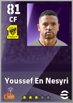 Youssef En Nesyri — CF, OVR 81, MAX 81
