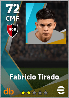 Fabricio Tirado — CMF, OVR 72, MAX 72