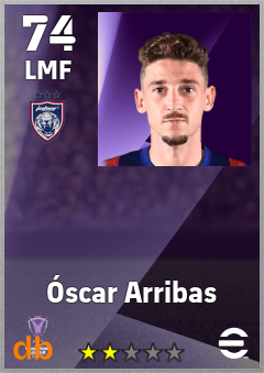 Óscar Arribas — LMF, OVR 74, MAX 74