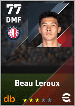Beau Leroux — DMF, OVR 77, MAX 77