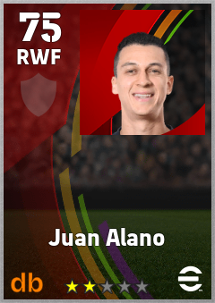 Juan Alano — RWF, OVR 75, MAX 75