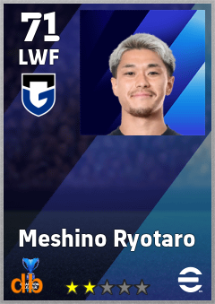 Meshino Ryotaro — LWF, OVR 71, MAX 71