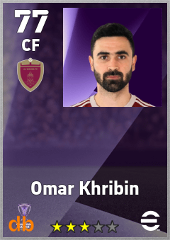 Omar Khribin — CF, OVR 77, MAX 77