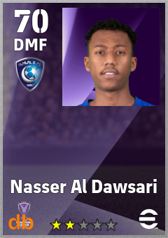 Nasser Al Dawsari — DMF, OVR 70, MAX 70