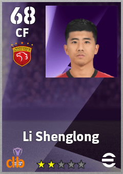Li Shenglong — CF, OVR 68, MAX 68