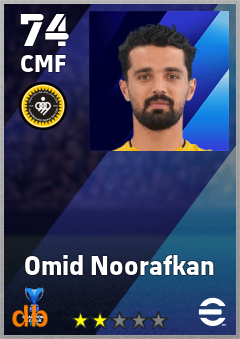 Omid Noorafkan — CMF, OVR 74, MAX 74