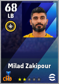 Milad Zakipour — LB, OVR 68, MAX 68