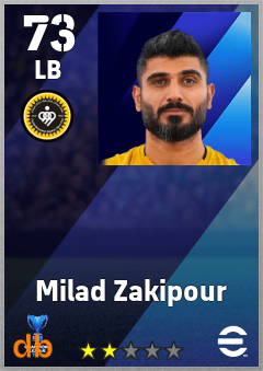 Milad Zakipour — LB, OVR 73, MAX 73