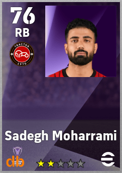 Sadegh Moharrami — RB, OVR 76, MAX 76