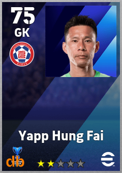 Yapp Hung Fai — GK, OVR 75, MAX 75