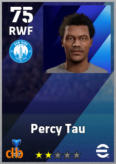 Percy Tau — RWF, OVR 75, MAX 75