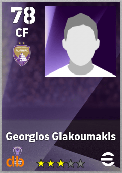 Georgios Giakoumakis — CF, OVR 78, MAX 78