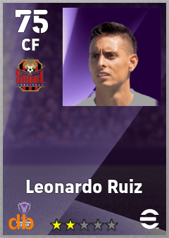 Leonardo Ruiz — CF, OVR 75, MAX 75