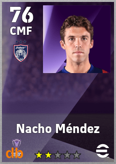 Nacho Méndez — CMF, OVR 76, MAX 76